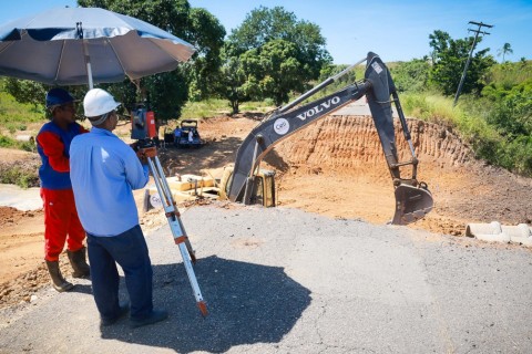 Governo do Estado avança com as obras de construção da ponte na Rodovia SE-438, em Capela