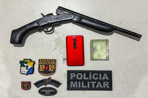 Polícia Militar prende homem e apreende espingarda na Zona Sul da capital