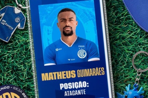 Confiança anuncia atacante Matheus Guimarães para a próxima temporada