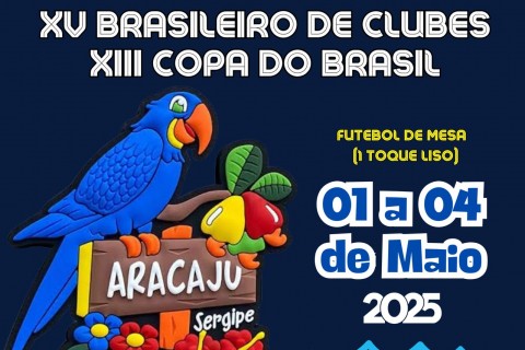 Aracaju será sede do Brasileiro e Copa do Brasil de Futebol de Mesa